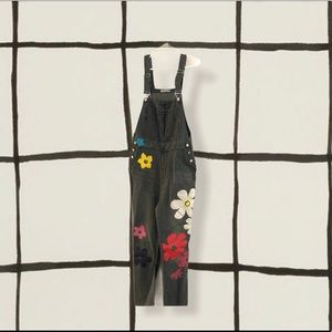 floral denim overalls 🌼🌸